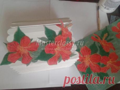 Декупаж шкатулки-сундучка из медицинских шпателей. Мастер-класс » Master classy - мастер классы для вас