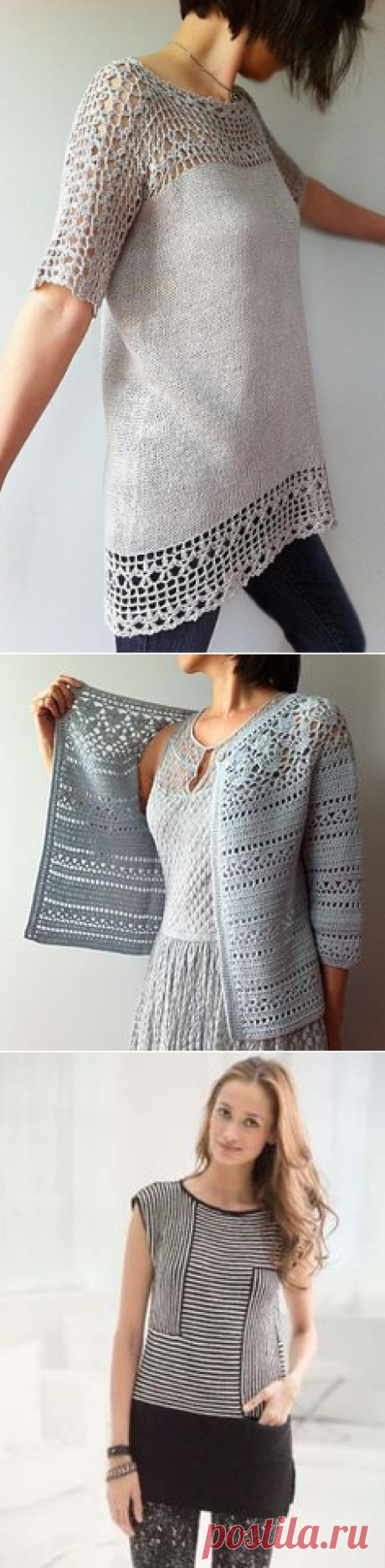 Julia - floral lace tunic by Vicky Chan | Knitting Inspirations