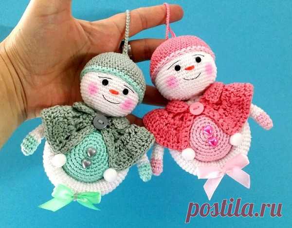 Amigurumi " Schnee Ball Mann " 12 cm Groß