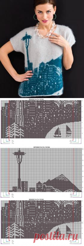 Топ из мохера с орнаментом