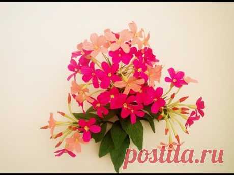 How To Make Combretum Indicum Flower From Crepe Paper - Craft Tutorial