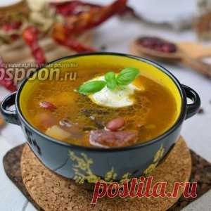 Фасолевый суп с грибами