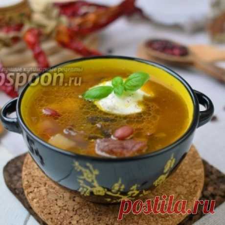 Фасолевый суп с грибами