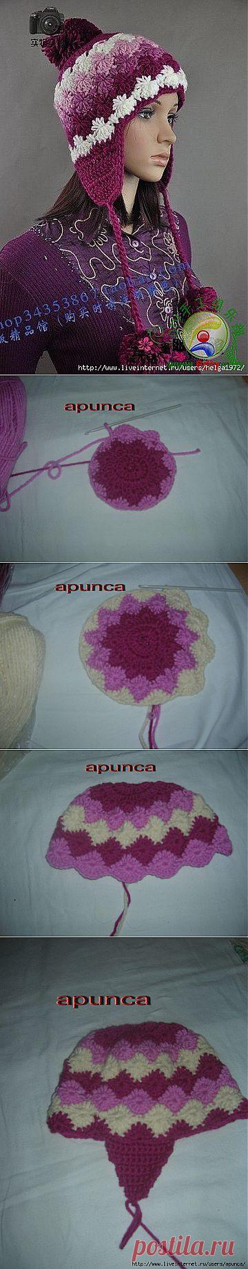 Шапочка с ушками МК.