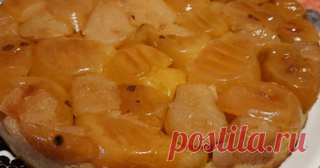 Яблочный карамельный пирог 🍎 - покроковий рецепт з фото. Автор рецепта Алина Черныш . Яблочный карамельный пирог 🍎 - покроковий рецепт з фото. Это пирог-перевертыш, в готовом виде получается снизу тонкий бисквитный корж, а сверху много карамелизованных яблок. Лучше всего получится этот пирог из яблок сорта Антоновка, поскольку в них много пектина. Но и из любых других яблок тоже...