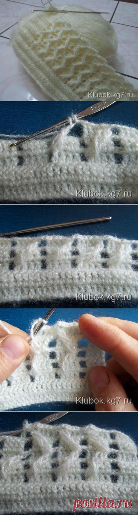 ИНТЕРЕСНЫЙ УЗОР КРЮЧКОМ | Клубок