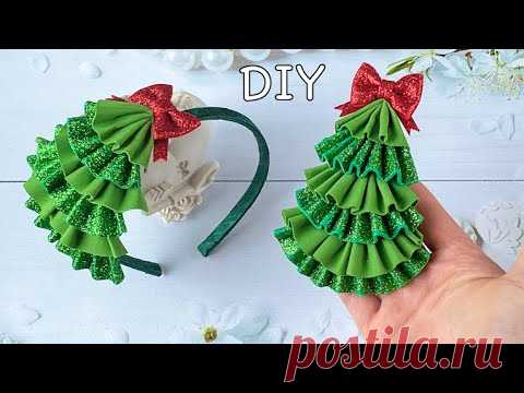 Новогодняя ёлочка из фоамирана На ободок , повязку или как декор / DIY Christmas tree Eva Foam Sheet - YouTube