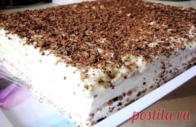 Нежный торт без выпечки “Сладкие облака”. По вкусу – как Тирамису, только диетичнее.