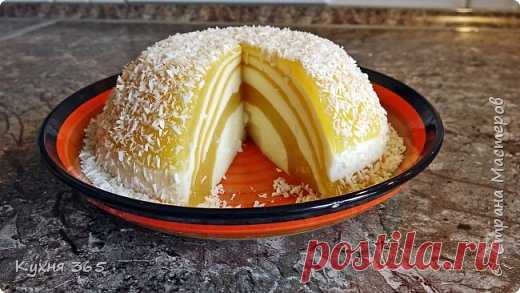 Шикарный нежный десерт из молока, сока и крахмала