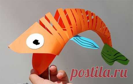 ОБЪЕМНЫЕ ПОДВИЖНЫЕ РЫБКИ

#деткиуч #поделки