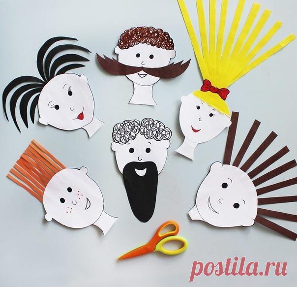 Парикмахерская. учимся пользоваться ножницами — Поделки с детьми