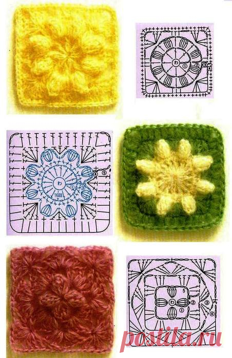 РАЗНОЦВЕТНЫЕ МОТИВЫ ДЛЯ ТВОРЧЕСТВА КРЮЧКОМ