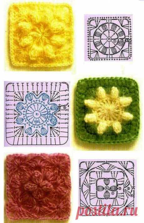 РАЗНОЦВЕТНЫЕ МОТИВЫ ДЛЯ ТВОРЧЕСТВА КРЮЧКОМ