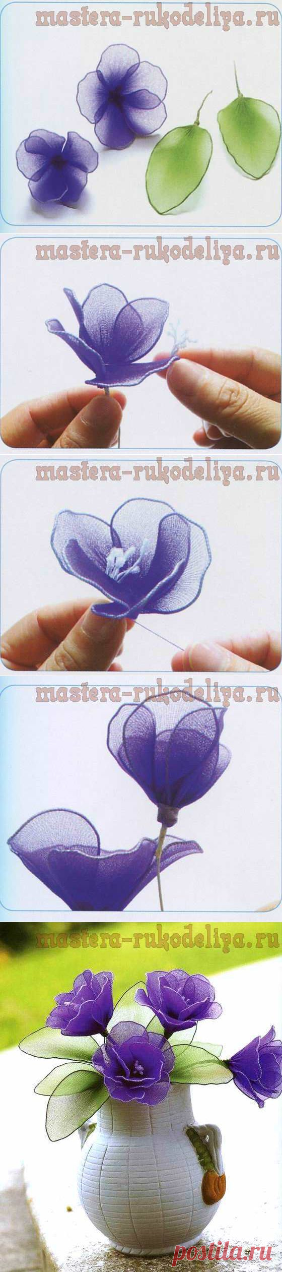 Мастера рукоделия - рукоделие для дома. Бесплатные мастер-классы, фото и видео уроки - Мастер-класс по созданию цветов из капрона: Глоксиния