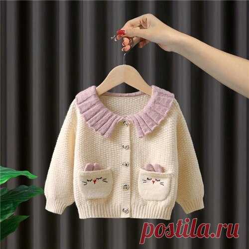 Oxtli Lawadka Spring Autumn Baby Girls Coat Knitted Sweater Cardigan C – oxtli