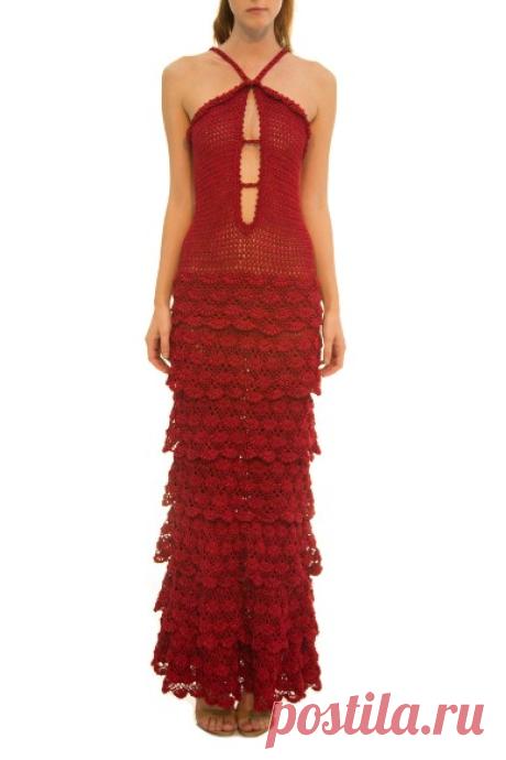 Strawberry Scarlet Ohara Long Dress - Vanessa Mont - vanessamontorolojausa