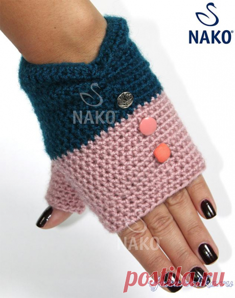 Митенки крючком