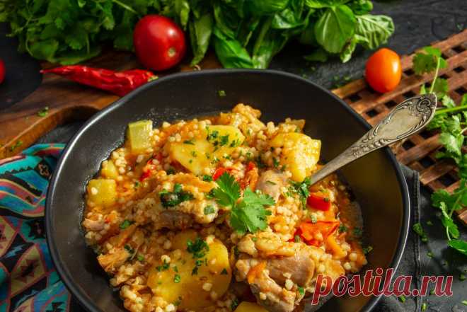 Гамбо с курицей и кускусом — густой суп со специями