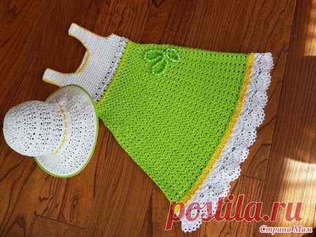 . Милашка как ромашка или сарафан и шляпка внучке. - Все в ажуре... (вязание крючком) - Страна Мам