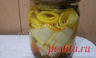 Маринованные кабачки слайсами