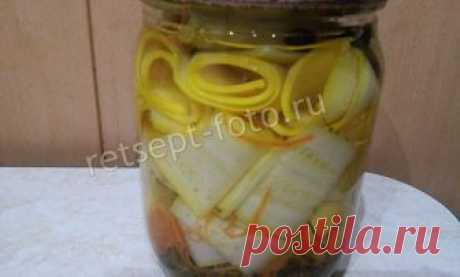 Маринованные кабачки слайсами