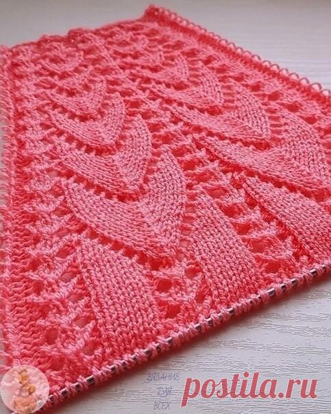 Классный узор спицами  Ещё больше схем и интересных моделей на сайте красивое-вязание.рф
