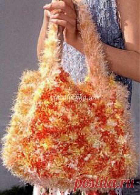 Вязаные сумки и аксессуары спицами