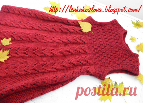 Мої іграшки та забавки: Вязаный сарафан (описание)