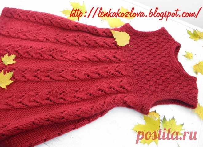 Мої іграшки та забавки: Вязаный сарафан (описание)