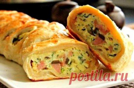 Яичница - болтунья в слоеном тексте