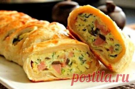 Яичница - болтунья в слоеном тексте