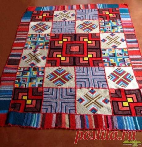 Плед в стиле пэчворк с африканскими мотивами - Рукоделие