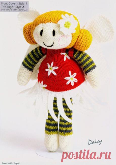 Вязание игрушки - кукла мотылек «Ромашка» Daisy Fairy .