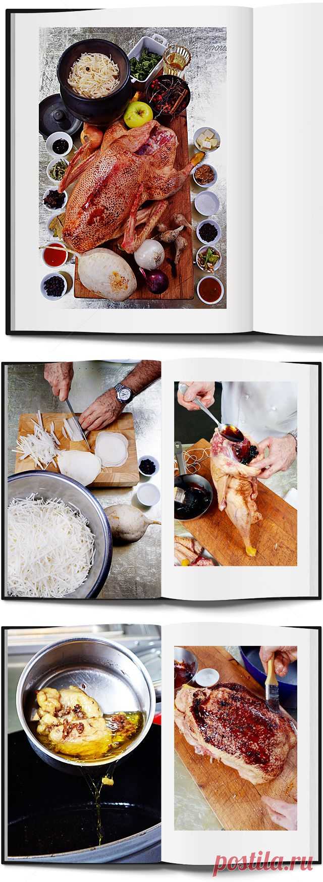 Запеченный гусь с репой