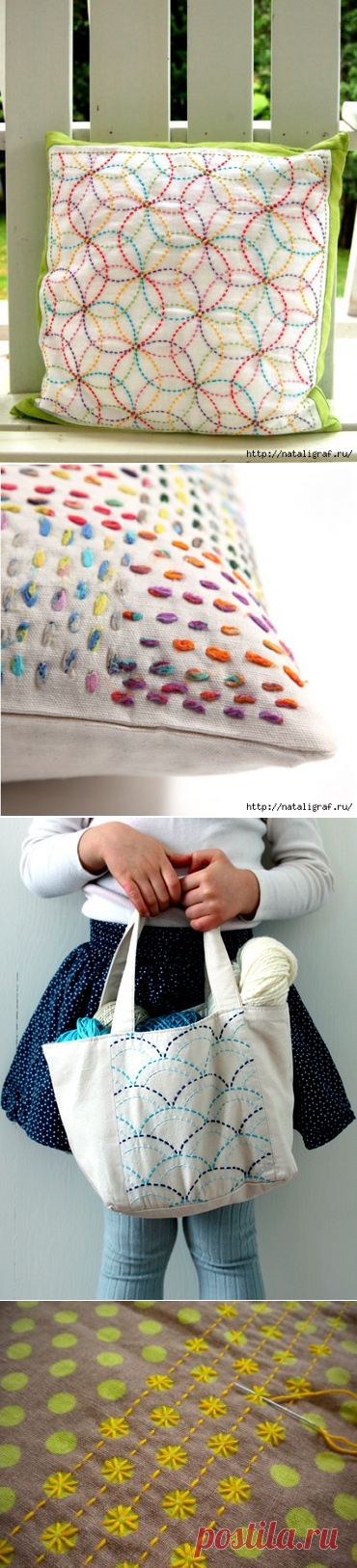 Японская техника sashiko. Идеи, МК