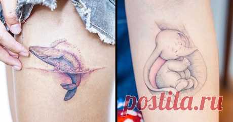 20+ нежных тату с животными, уровень милоты которых превышает все допустимые нормы . Милая Я