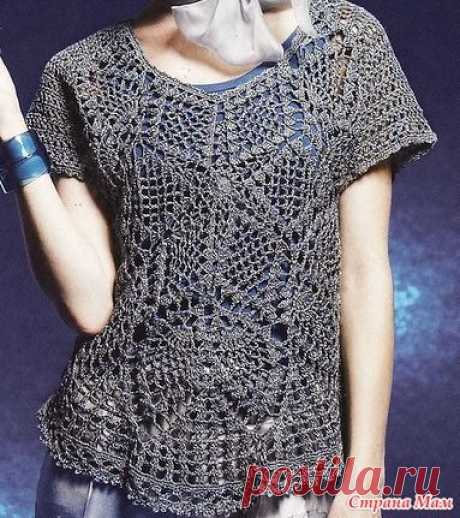 Блуза- медуза крючком. - ВЯЗАНАЯ МОДА+ ДЛЯ НЕМОДЕЛЬНЫХ ДАМ - Страна Мам