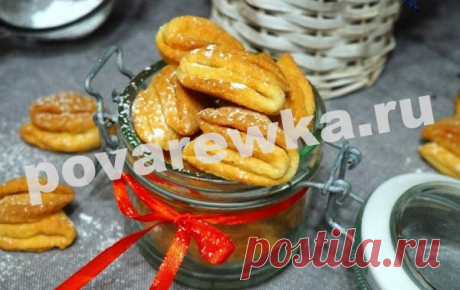 Печенье из творога Треугольники с сахаром в домашних условиях