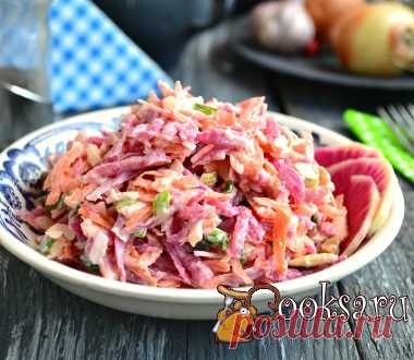 салат из красной редьки с брынзой