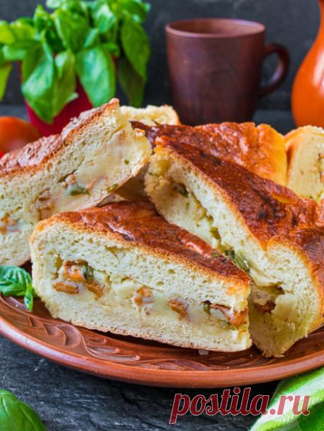 Рецепт картофельного пирога с лисичками на Вкусном Блоге