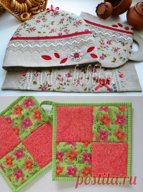 Красивые прихватки своими руками: как сделать украшения для кухни из лоскутков и ткани