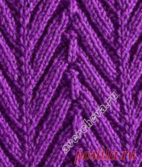 узор 411 | каталог вязаных спицами узоров