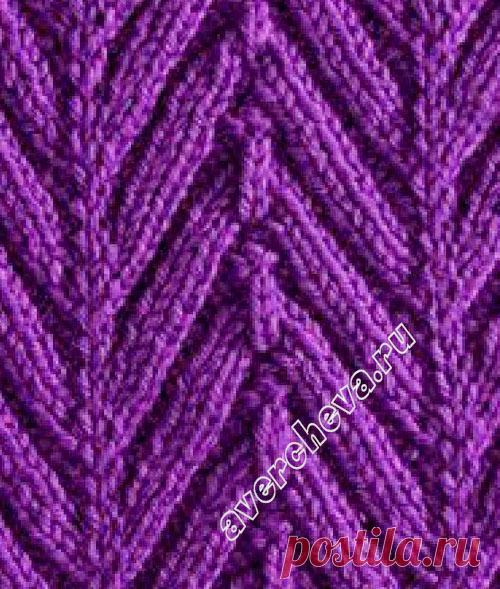 узор 411 | каталог вязаных спицами узоров