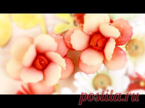 Роза из фоамирана с волнистыми лепестками / Цветы для скрапбукинга и украшений /Фоамиран DIY - YouTube