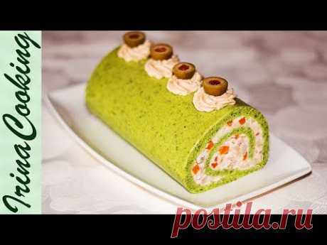Самый красивый закусочный ТОРТ - РУЛЕТ на ПРАЗДНИК 🎄 Закуска на Новогодний Стол  2019