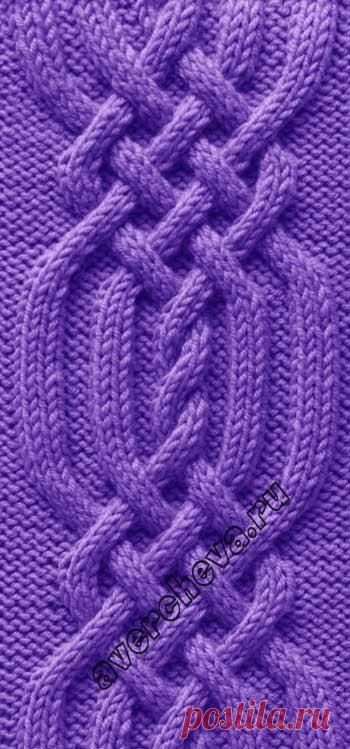 Узор 778 коса |  каталог вязаных спицами узоров
