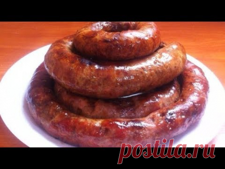 Домашняя Украинская Колбаса на Вишнёвых Веточках/Рецепт/