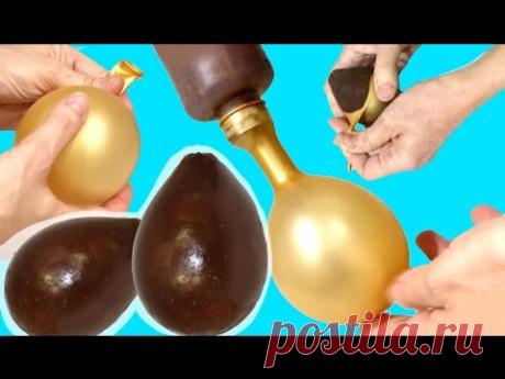 Wie man eine Schokolade Osterei mit einem Ballon machen - YouTube