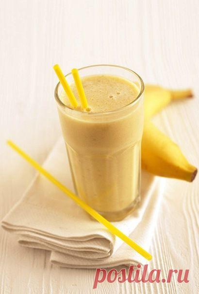 Питательный коктейль с бананом и мороженым | Кулинарные рецепты