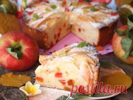 Как приготовить творожно-яблочный пирог краски осени - рецепт, ингридиенты и фотографии